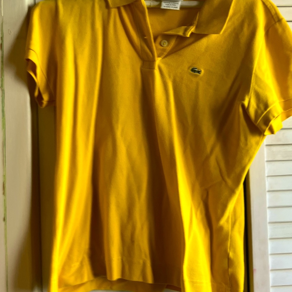 Yellow Lacoste polo